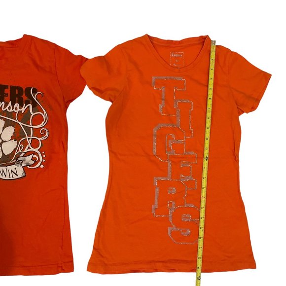 Clemson Tiger 100% cotton 2 tee's women's size small - Picture 5 of 8